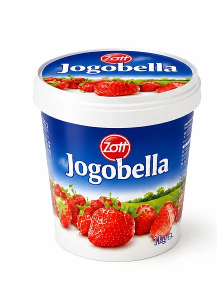 Йогурт фруктовий Zott Jogobella Jogurt jahoda Truskawka Зотт Полуничний Відерко 900г - 2