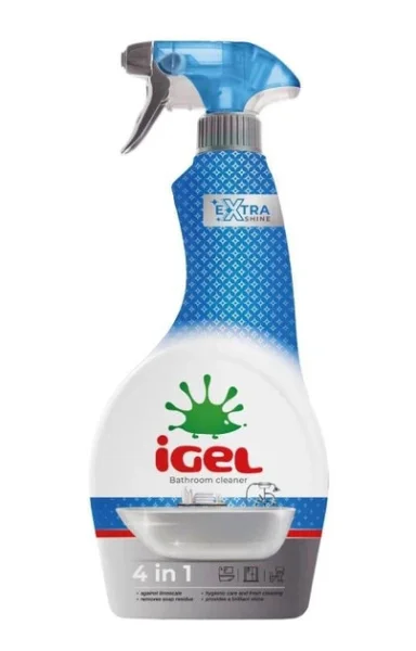 Засіб для Чищення Ванної 4в1 Спрей iGel Bathroom cleaner Anti Limescale Айгел антикальк та сантехніки 650мл - 4
