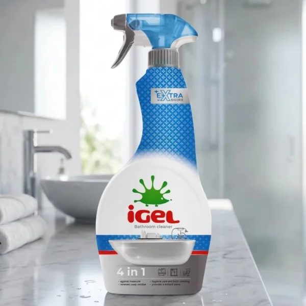 Засіб для Чищення Ванної 4в1 Спрей iGel Bathroom cleaner Anti Limescale Айгел антикальк та сантехніки 650мл - 3
