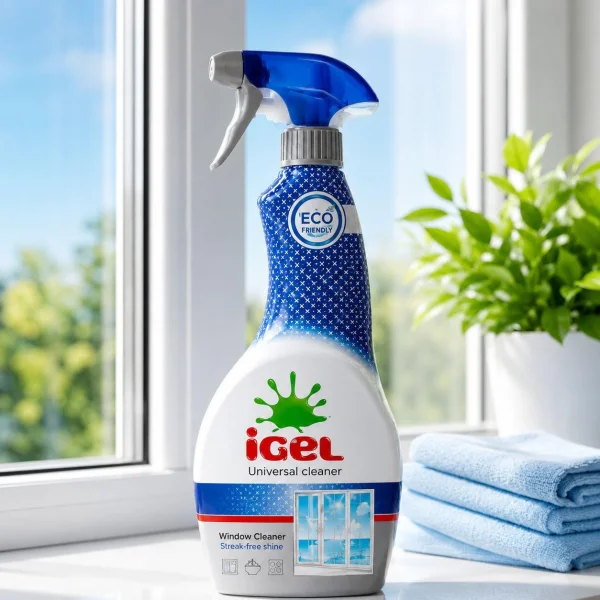 Засіб для Скла та Вікон Спрей iGel Windows Cleaner Streak-free&Shiny Universal Айгел блискучість без Розводів 650мл - 1