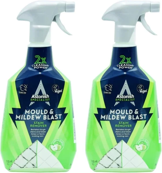 Засіб для видалення Цвілі та Грибка Astonish Mould&Mildew Blast Apple 2in1 Stain Removal Астоніш універсальний 750мл - 3