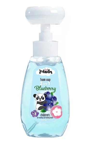 Мило-пінка Дитяча Гіпоалергенна для Миття та рук з Дозатором Small Panda 2in1 Blueberry Чорниця 2в1 від 3 років 300г - 3