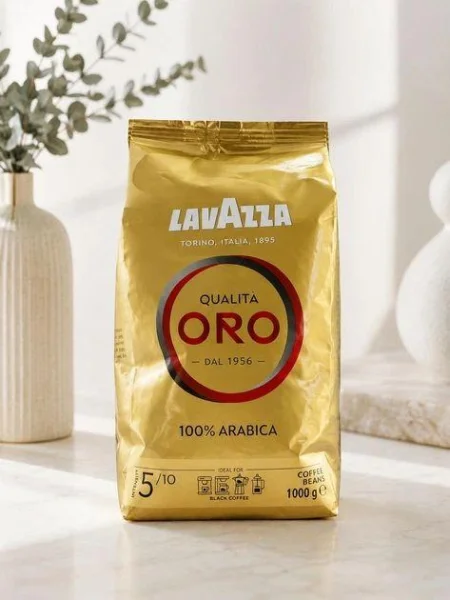 Кава зернова Lavazza Qualità Oro Coffee beans Лавацца Золота якість 100% Арабіка Пакет 1000г - 4