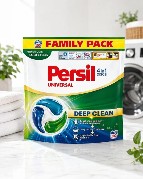 Диски для прання Persil Universal Deep Clean 4in1 Discs Family Pack Cold Cycles Персіл Універсальні Холодні цикли 4в1 Пакет 100шт - 1
