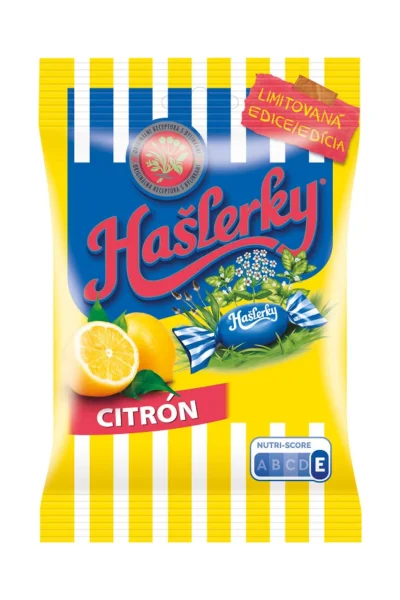 Цукерки льодяники Hašlerky Citrón Lemon Limitovaná Edice Хашлерки смоктальні Лимон трави ментол 90г - 2