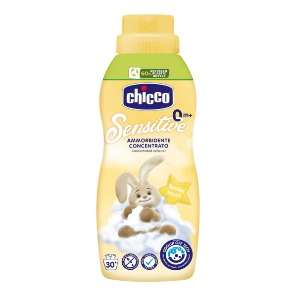 Ополіскувач Дитячий від 0 років CHICCO Sensitive ammorbidente concentrato Tender Touch 0m+ Чікко без Аромату 30прань 750мл - 2