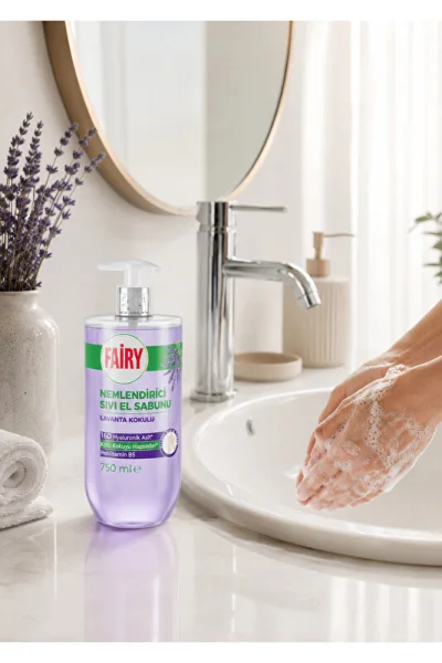 Мило-крем рідке для рук зволожуюче Fairy Lavanta Kokulu Sıvı El Sabunu Hyaluronic Acid Provitamin B5 Фейрі Лаванда дозатором 750мл - 2
