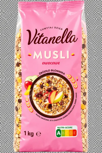 Сухий сніданок Мюслі фруктові Vitanella Musli Owocowe Вітанелла з фруктами та злаковими пластівцями Пакет 1кг - 3