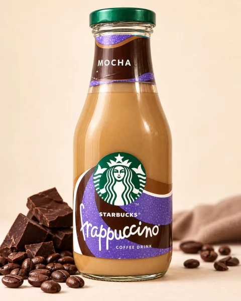 Напій кавовий молочний Starbucks Frappuccino Coffee Drink Mocha Старбакс Фрапучіно Мокка скляна пляшка 250мл - 1