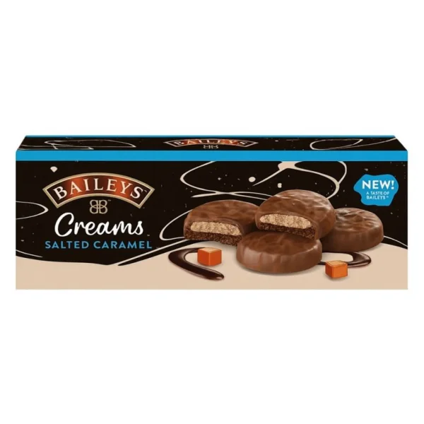 Печиво в молочному шоколаді Baileys Creams Salted Caramel Бейліс із солоною карамеллю Коробка 128г - 2