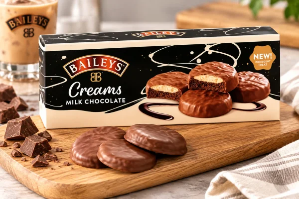 Печиво в молочному шоколаді Baileys Creams Milk Chocolate Бейліс з вершковим кремом Коробка 128г - 3