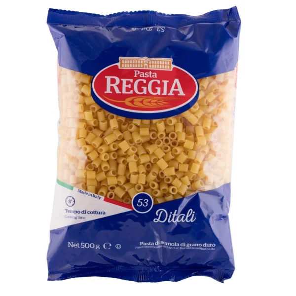 Макарони Діталі Pasta Reggia №53 Ditali Паста Реджіа міні-Трубочки з твердих сортів пшениці Пакет 500г - 3