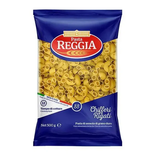 Макарони Кіффері Рігаті Pasta Reggia №88 Chifferi Rigati Паста Реджіа Ріжки рифлені з твердих сортів пшениці Пакет 500г - 2