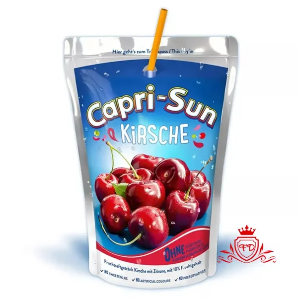 Набір Сік фруктовий Capri-Sun Cherry Kirsche Капрізон Вишня Тетрапак з трубочкою Бігпак Блок 10шт 2000мл - 2