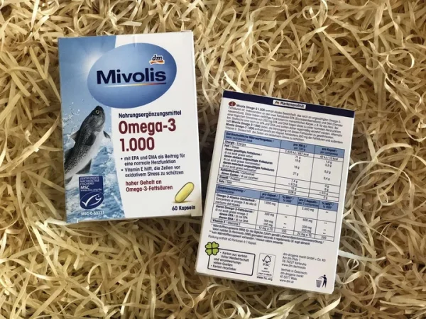 Капсули з риб'ячим жиром DAS gesunde PLUS Omega-3 1000 з вітаміном E 60шт - 2