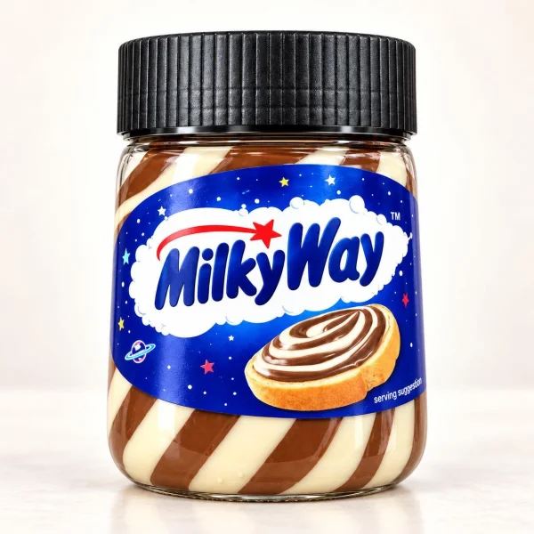 Паста шоколадно-молочна полосата Milky Way Мілкі Вей Двоколірна спред з ніжним молочним кремом для тостів млинців і десертів 350г - 2
