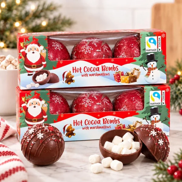 Шоколадні Кульки Бомбочки Becky’s Hot Cocoa Bombs Бекіс для Гарячого Какао з Маршмелоу Новорічний Подарунковий Набір 3шт 72г - 3