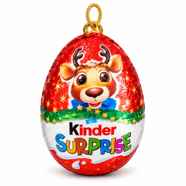Шоколадне Яйце з Іграшкою Kinder Surprise Christmas Reindeer Кіндер Сюрприз Новорічний Олень Молочний Шоколад кремовий Шар 1шт 20г - 2