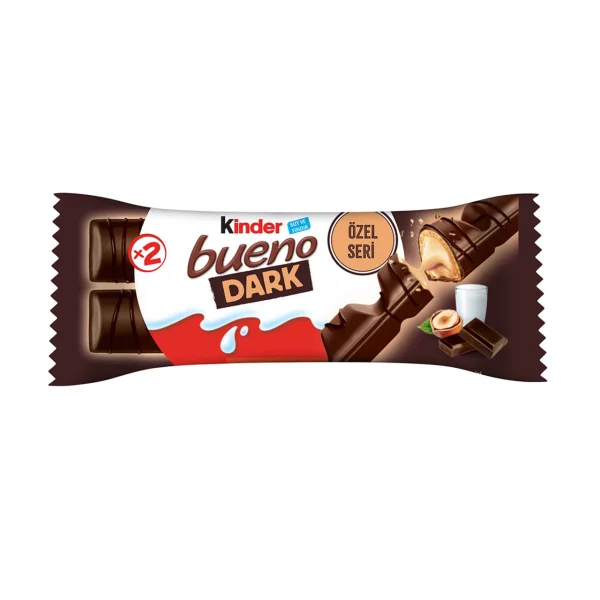 Набір Шоколадно-вафельні батончики Kinder Bueno Dark Limited Edition Кіндер Буено чорний шоколад з горіховим кремом 2шт 43г - 2