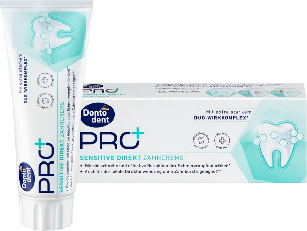 Зубна Паста Dontodent PRO+ Sensitive Direkt Донтодент Про+ для Чутливих Зубів Швидке Зменшення Чутливості 75мл - 3