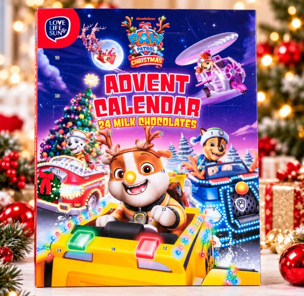 Адвент-Календар цукерки Only Paw Patrol Christmas Advent Calendar Онлі Щенячий Патруль Новорічний Дитячий 24 Віконця 24шт 50г - 1