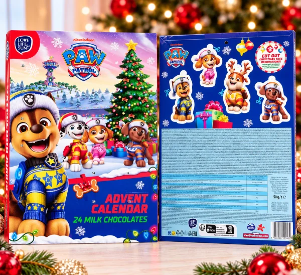 Адвент-Календар Цукерки Only Paw Patrol Dog Advent Calendar Онлі Щенячий Патруль Новорічний Дитячий Шоколадний 24 Віконця 50г - 3