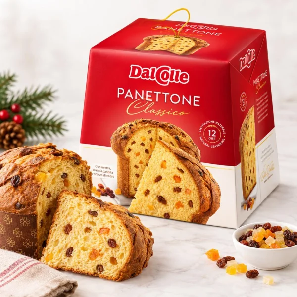 Панетоне Різдвяний Dal Colle Panettone Classico Дал Колле Класіко Італійський Кекс з Родзинками Апельсиновими Цукатами 450г - 2