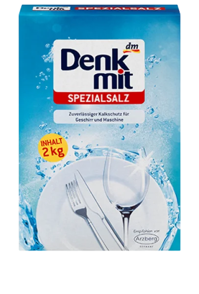 Сіль для посудомийних машин Denkmit spezial salz 2кг - 1