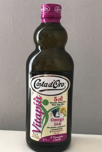 Суміш олій Costa d'Oro Vitapiu 5in1 із виноградних кісточок льону соняшника кукурудзи рису 750мл - 1