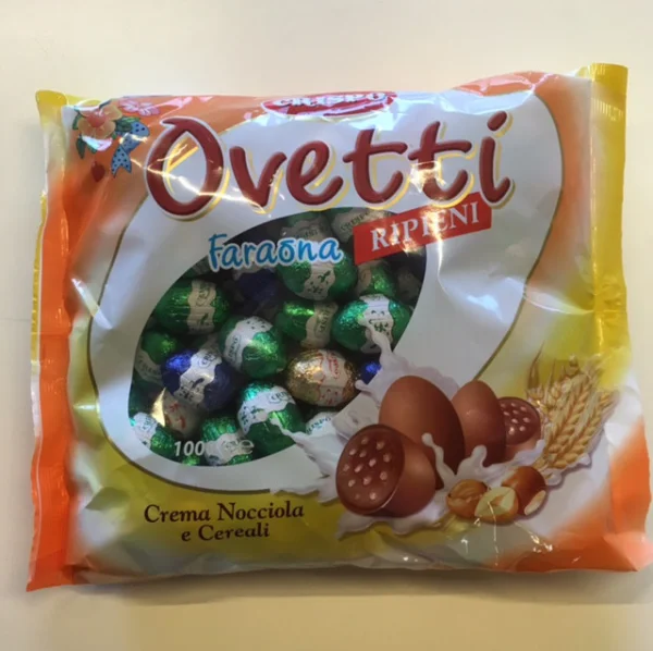Шоколадні яєчні crispo ovetti з горіховим праліне, 1 кг. - 1