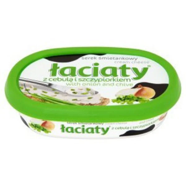 Сир Mlekpol Laciaty cream cheese з зеленню та цибулею 135г - 1