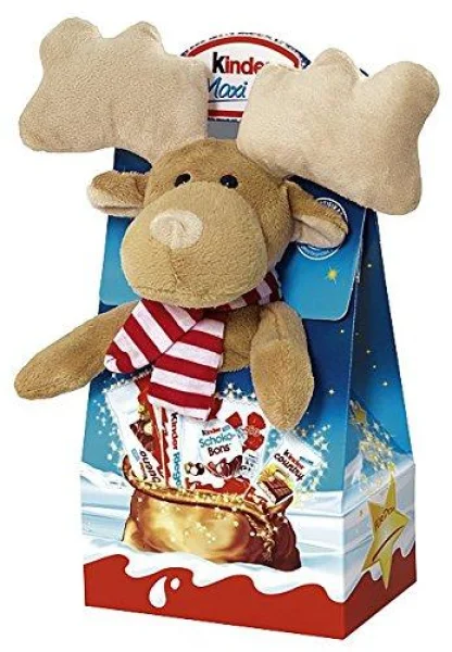 Новорічний набір Kinder солодощів kinder maxi mix з м'якою іграшкою (олень), 133 г. - 1