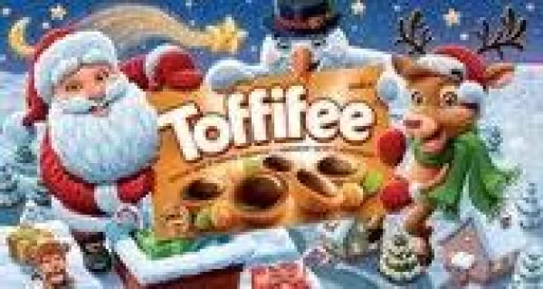 Шоколадні новорічні Toffifee цукерки в коробці toffifee санта 375 грамів німеччина - 1