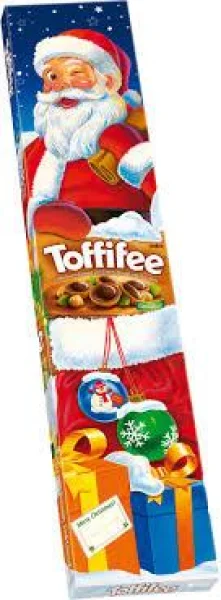 Шоколадні новорічні Toffifee цукерки в коробці toffifee санта висока 325 грамів німеччина - 1