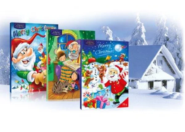 Набір Подарунок Новорічний Адвент календар Only Adventskalender Шоколадні цукерки Дитячий 50г - 2