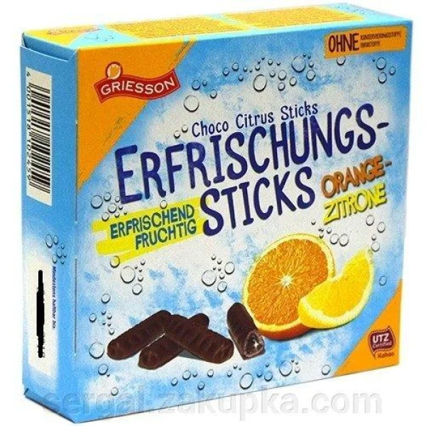 Цукерки griesson erfrischungs sticks 150 г апельсинові - 1