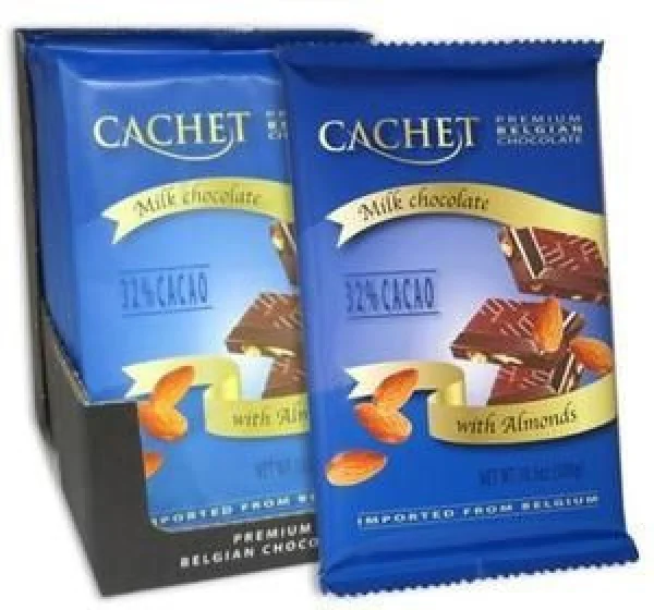 Преміум шоколад Cachet 32% з мигдалем 300г - 1