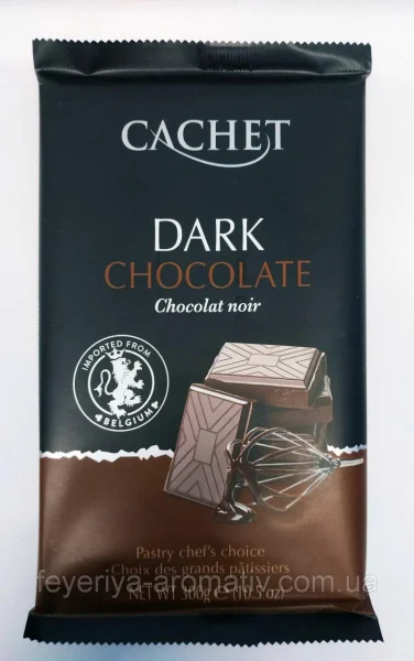 Шоколад cachet Cachet dark 300 г. (бельгія) - 1