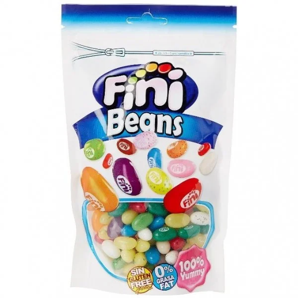 Жувальні мармеладні драже Fini Beans Фіні Боби різнокольорові 17 смаків без глютену 180г - 1