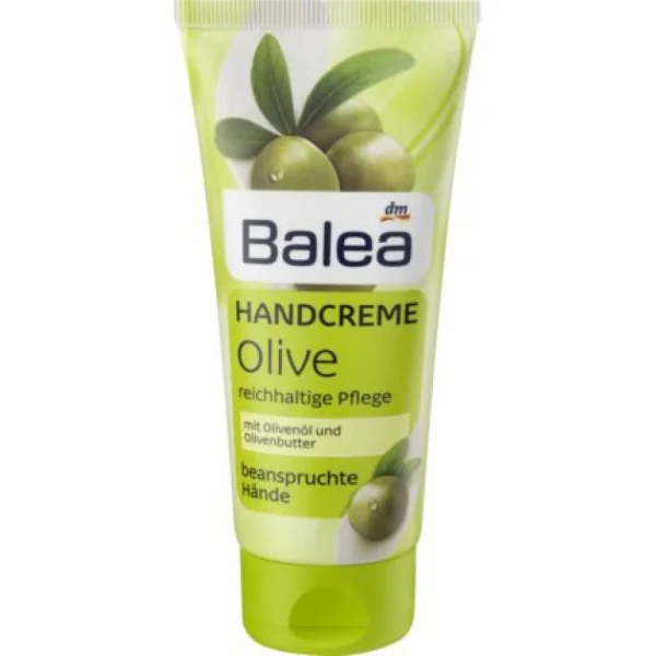 Зволожувальний крем для рук і нігтів з оливковою олією Balea olive handcreme reichhaltige pflege 100мл - 1