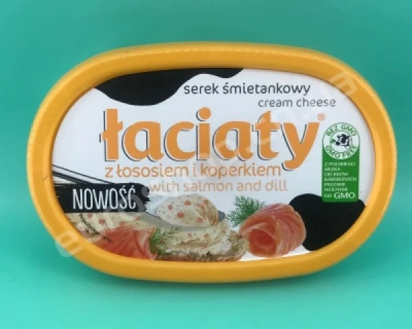 Сир крем Mlekpol Laciaty з лососем і укропом 135г - 1