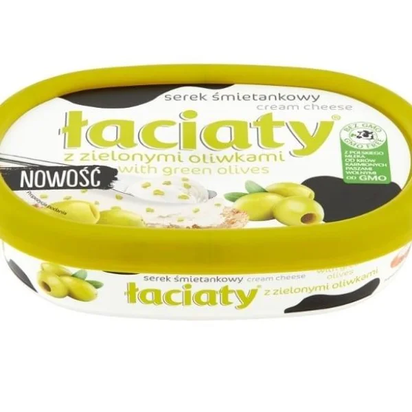 Крем-сир лаціата Mlekpol laciaty зі шматочками оливок 135g - 1