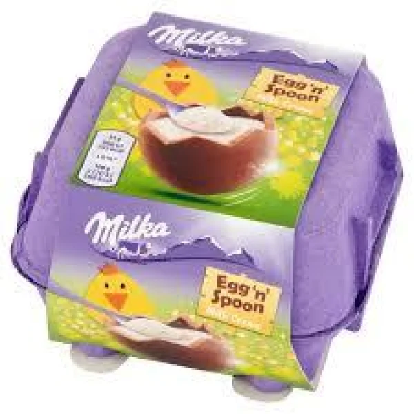 Шоколадні яйця milka milka eggs spoon milk creme - 1