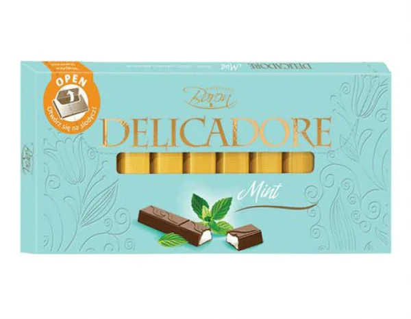 Молочний шоколад Baron baron delicadore mint з м'ятною начинкою, 200 г. - 1