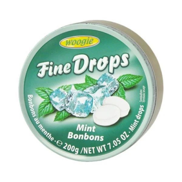 Льодяники Woogie fine drops зі смаком м'яти 200г - 1