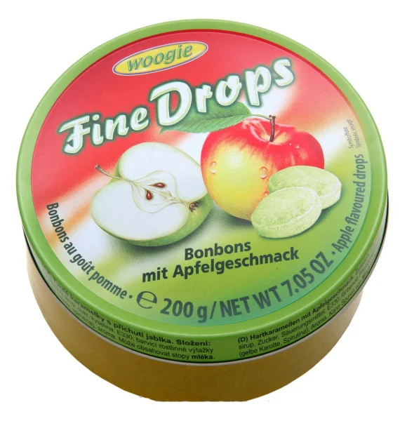 Льодяники Woogie fine drops зі смаком яблука 200г - 1