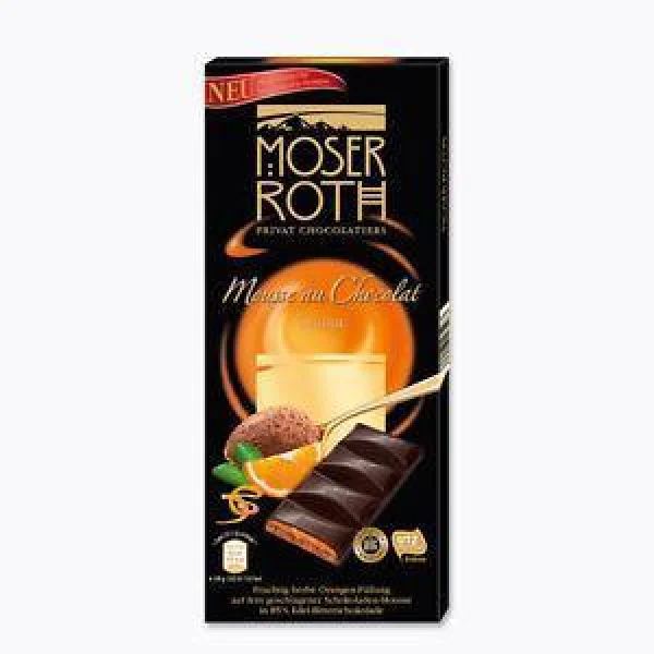Шоколад чорний Moser Roth moser roth mousse au chocolat orange з апельсином, 187,5 гр. - 1