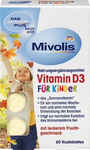 Вітаміни Mivolis Vitamin D3 для дітей 60шт - 1