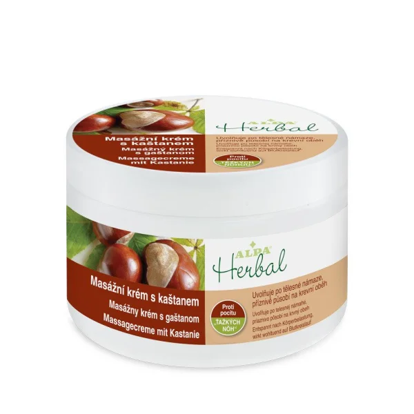 Масажний крем із каштаном Alpa herbal 250мл - 1