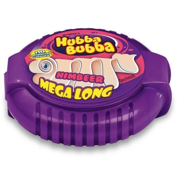 Жувальна гумка Стрічка Hubba Bubba Bubblegum Megalong Himbeer Хуба буба жуйка Малина Касета 180см 56г - 2